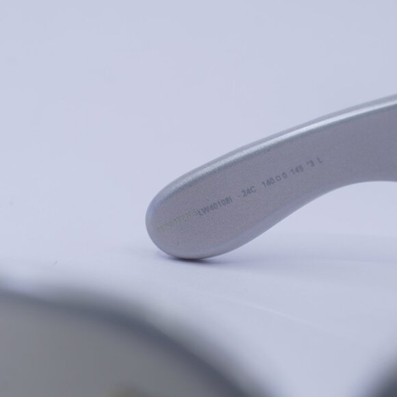 Loewe LW40108I 24C Sunglasses Light Grey/Gold Shield Frame, Grey Lenses